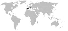 Distribution.icius.subinermis.1 by User:Sarefo. Used under a CC BY-SA 4.0 license.