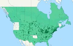 Myrmica americana range by KadenLikesMilk. Used under a CC BY-SA 4.0 license.